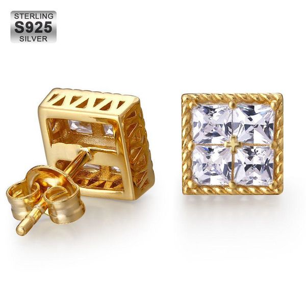 anti-allergic earrings 925 sterling silver yellow gold plated iced out bling sqaure cz studs earrings for men women jewelry, Golden;silver
anti-allergic earrings 925 sterling silver yellow gold plated iced out bling sqaure cz studs earrings for men women jewelry, Golden;silver