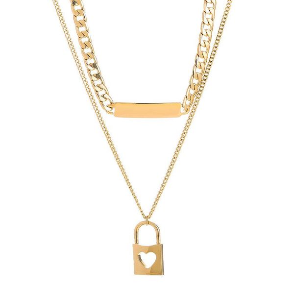 pendant necklaces potcet korea 2021 fashion trend women's lock necklace clavicle chain geometric simple retro jewelry, Silver
pendant necklaces potcet korea 2021 fashion trend women's lock necklace clavicle chain geometric simple retro jewelry, Silver