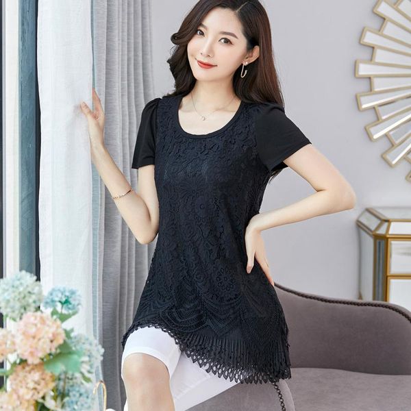 women's blouses & shirts fashion woman 2021 summer blouse women plus size 5xl lace shirt black clothing, White
women's blouses & shirts fashion woman 2021 summer blouse women plus size 5xl lace shirt black clothing, White