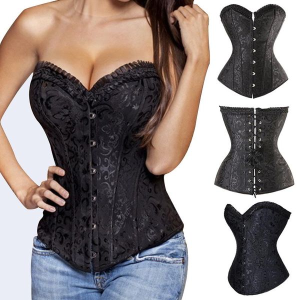 bustiers & corsets women's lace up corset bustier jacquard body shaper tummy control waist cincher training overbust steampunk corselet, Black;white
bustiers & corsets women's lace up corset bustier jacquard body shaper tummy control waist cincher training overbust steampunk corselet, Black;white