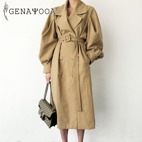genayooa fashion long double-breasted belt lady clothes autumn spring outerwear oversize trench coat for women 210417, Tan;black
genayooa fashion long double-breasted belt lady clothes autumn spring outerwear oversize trench coat for women 210417, Tan;black