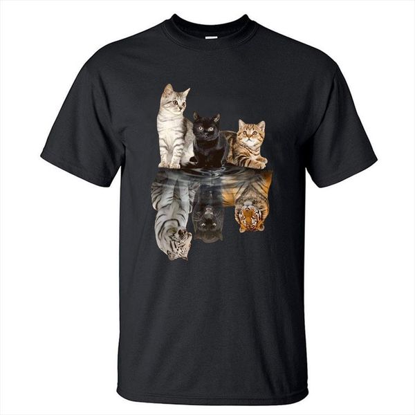 cat reflection tiger arrival male men tee summer cotton fashion animal streetwear tees, White;black
cat reflection tiger arrival male men tee summer cotton fashion animal streetwear tees, White;black