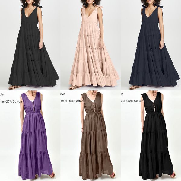 5xl women summer maxi long dress zanzea fashion lace up v neck ruffles sundress solid sleeveless party casual sarafans vestidos7 x0521, Black;gray
5xl women summer maxi long dress zanzea fashion lace up v neck ruffles sundress solid sleeveless party casual sarafans vestidos7 x0521, Black;gray