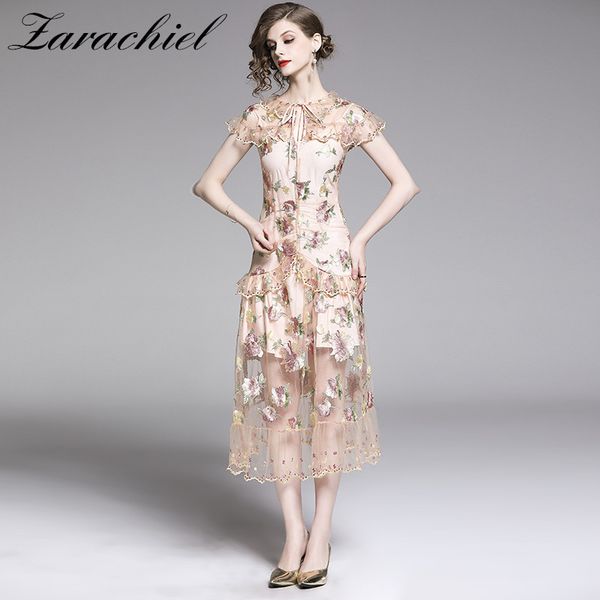 elegant flower embroidery overlay mesh summer women runway short sleeve o-neck lace-up ruffles slim party dress 210416, Black;gray
elegant flower embroidery overlay mesh summer women runway short sleeve o-neck lace-up ruffles slim party dress 210416, Black;gray