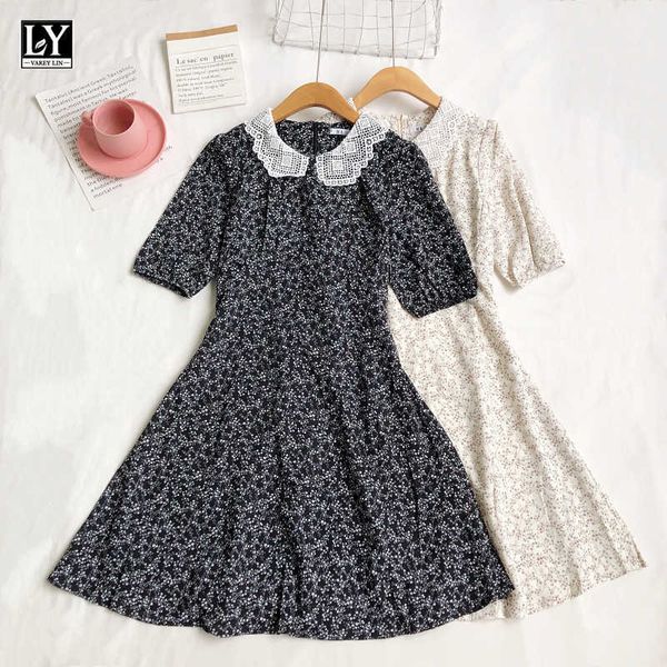 ly varey lin summer female sweet o-neck floral lace dresses women casual slim short sleeve high waist a-line dress 210526, Black;gray
ly varey lin summer female sweet o-neck floral lace dresses women casual slim short sleeve high waist a-line dress 210526, Black;gray