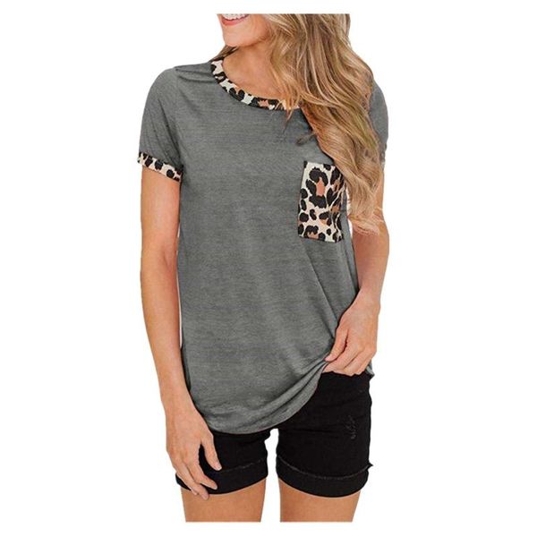 women's t-shirt leopard print pocket t-shirts woman short sleeve o-neck pullover tee loose casual fashion summer t shirt mujer camiseta, White
women's t-shirt leopard print pocket t-shirts woman short sleeve o-neck pullover tee loose casual fashion summer t shirt mujer camiseta, White