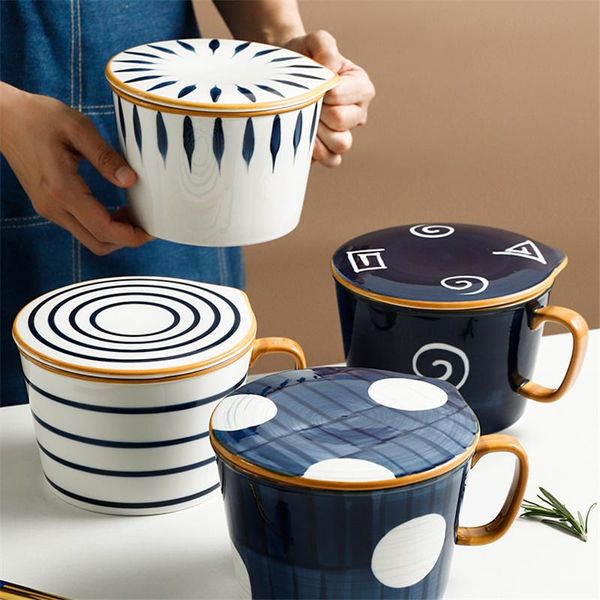 japanese ceramic instant noodle bowl with lid, large capacity soup cup for student dormitory, single tableware bowls
japanese ceramic instant noodle bowl with lid, large capacity soup cup for student dormitory, single tableware bowls
