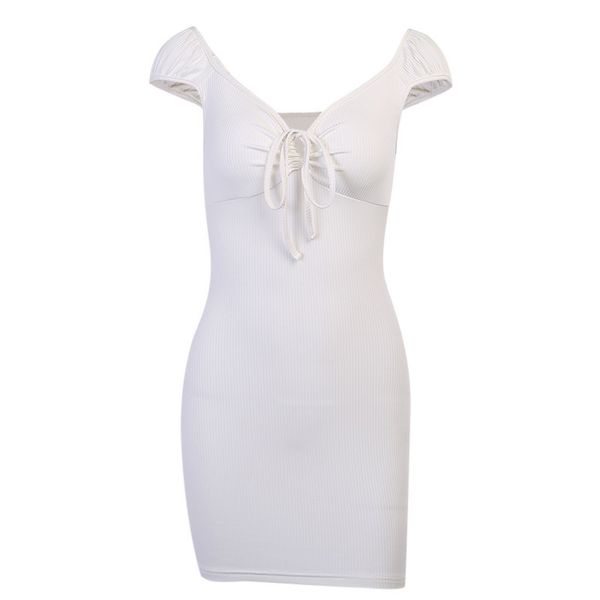 paris girl summer solid color short-sleeved dress feminine v-neck strap lace up ruched bodycon mini 210524, Black;gray
paris girl summer solid color short-sleeved dress feminine v-neck strap lace up ruched bodycon mini 210524, Black;gray