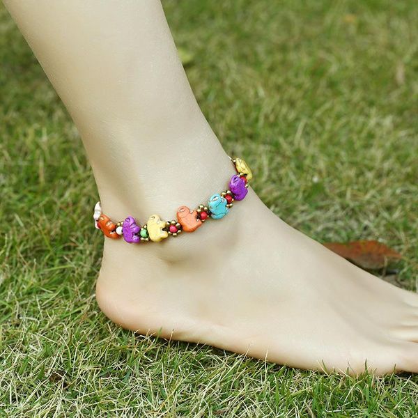 anklets bohemian ethnic style semi-precious stone elephant pendant cute simple beach hand-woven high-quality anklet female foot ornament, Red;blue
anklets bohemian ethnic style semi-precious stone elephant pendant cute simple beach hand-woven high-quality anklet female foot ornament, Red;blue