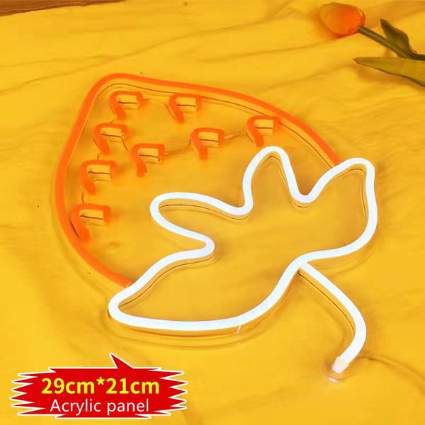 new year indoor decoration strawberry led neon sign 29*21cm night light for party wedding decor fast shipment
new year indoor decoration strawberry led neon sign 29*21cm night light for party wedding decor fast shipment