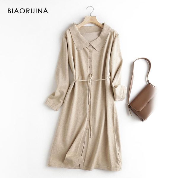 casual dresses biaoruina women's single breasted pure color sweet dress with sashes female high waist elegant knee-length knitted vesti, Black;gray
casual dresses biaoruina women's single breasted pure color sweet dress with sashes female high waist elegant knee-length knitted vesti, Black;gray