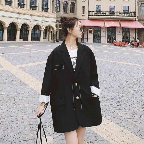 new black coat women's spring and autumn leisure senior design sense of minority oversize suit top
new black coat women's spring and autumn leisure senior design sense of minority oversize suit top
