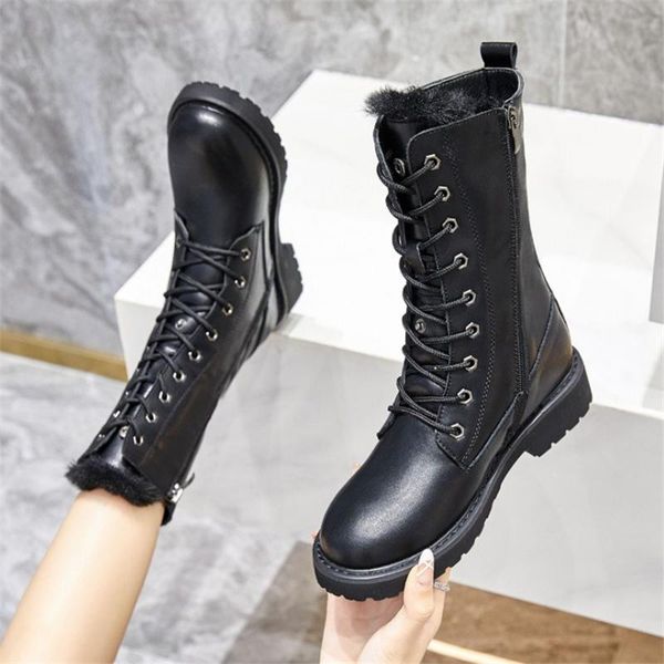 boots women's genuine leather snow winter plush warm mid-calf waterproof motorcycle shoes, Black
boots women's genuine leather snow winter plush warm mid-calf waterproof motorcycle shoes, Black