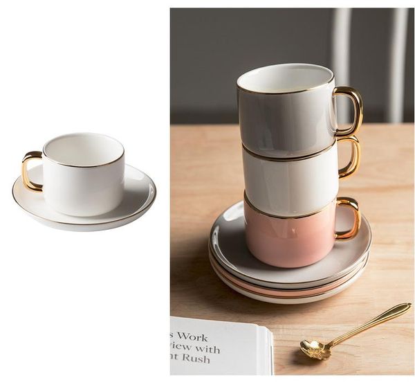 cups & saucers ceramic coffee cup and saucer spoon set 200ml european style small light luxury afternoon tea mug simple phnom penh water 
cups & saucers ceramic coffee cup and saucer spoon set 200ml european style small light luxury afternoon tea mug simple phnom penh water