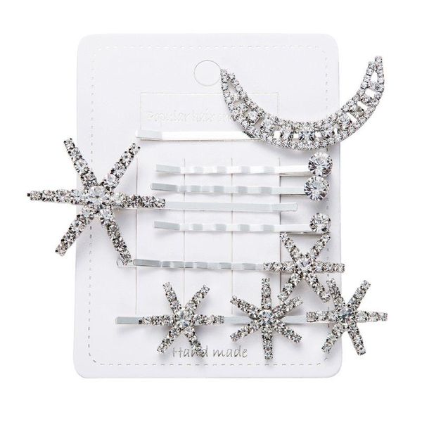 hair clips & barrettes 7 pcs/set girl cute hairpin fashion temperament stars moon modeling clip acrylic inlaid rhinestone word, Golden;silver
hair clips & barrettes 7 pcs/set girl cute hairpin fashion temperament stars moon modeling clip acrylic inlaid rhinestone word, Golden;silver