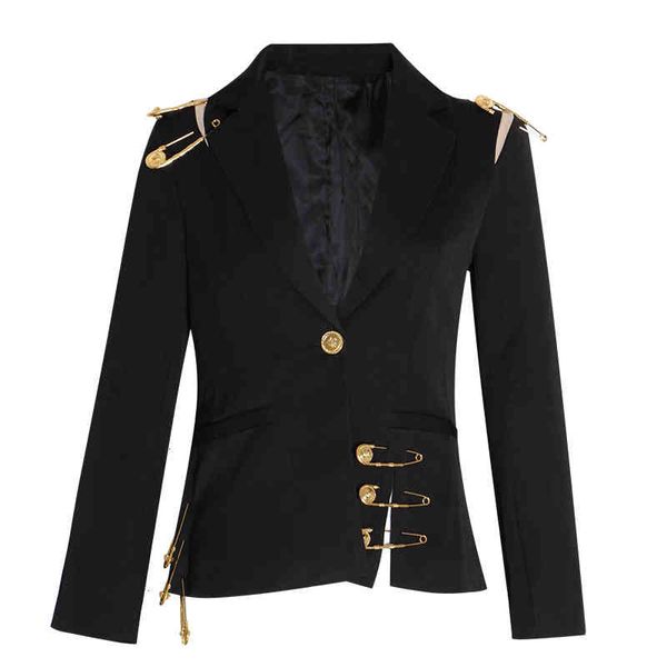 women's suits & blazers twotwinstyle loose fit black hollow out pin spliced jacket blazer lapel long sleeve women coat fashion autumn w, White;black
women's suits & blazers twotwinstyle loose fit black hollow out pin spliced jacket blazer lapel long sleeve women coat fashion autumn w, White;black