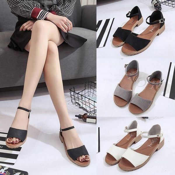 women sandals fashion female buckle strap gladiator solid slip-on fish mouth square heel shoes woman ladies, Black
women sandals fashion female buckle strap gladiator solid slip-on fish mouth square heel shoes woman ladies, Black