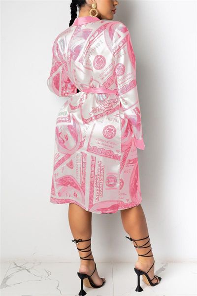 women's sleepwear satin robe trendy dollar print long sleeve silky kimono bathrobe with belt, Black;red
women's sleepwear satin robe trendy dollar print long sleeve silky kimono bathrobe with belt, Black;red