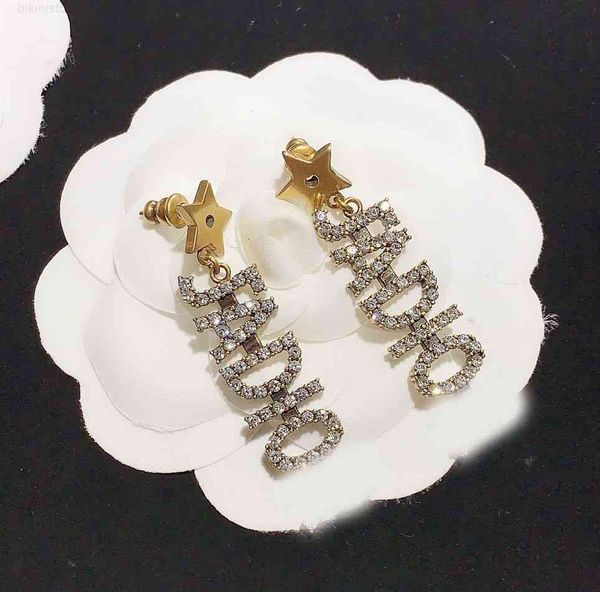 earrings fashion luxury designer jewelry d family star cd letter bronze diamond crystal smooth, Golden
earrings fashion luxury designer jewelry d family star cd letter bronze diamond crystal smooth, Golden