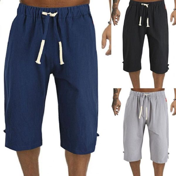 men's shorts 80% stylish breathable linen blend men cropped trousers for daily wear, White;black
men's shorts 80% stylish breathable linen blend men cropped trousers for daily wear, White;black