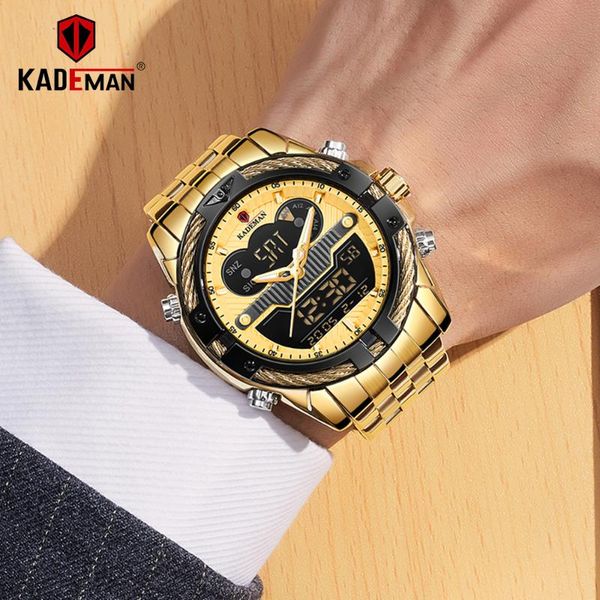 wristwatches kademan sports mens watches military led quartz watch men waterproof s male clock relogio masculino 2021, Slivery;brown 
wristwatches kademan sports mens watches military led quartz watch men waterproof s male clock relogio masculino 2021, Slivery;brown