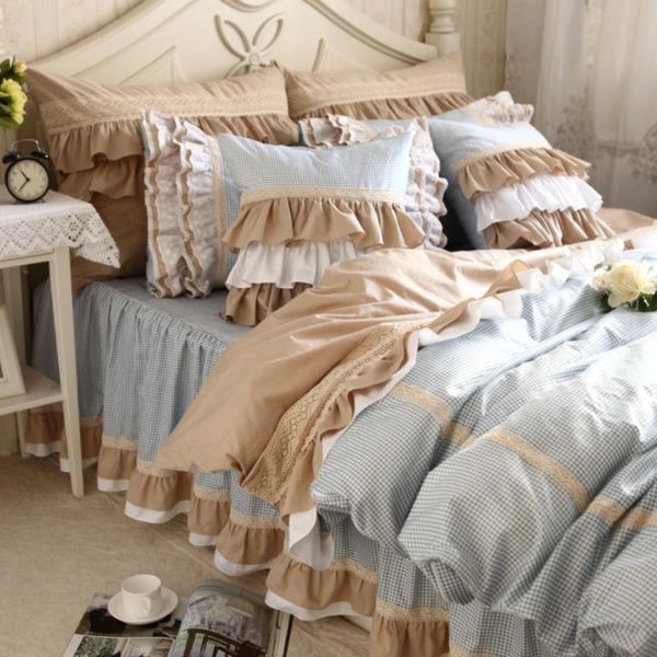 bedding sets europe classic bule grid plaid set ruffle duvet cover elegant splicing bedspread wrinkle size pillowcase
bedding sets europe classic bule grid plaid set ruffle duvet cover elegant splicing bedspread wrinkle size pillowcase