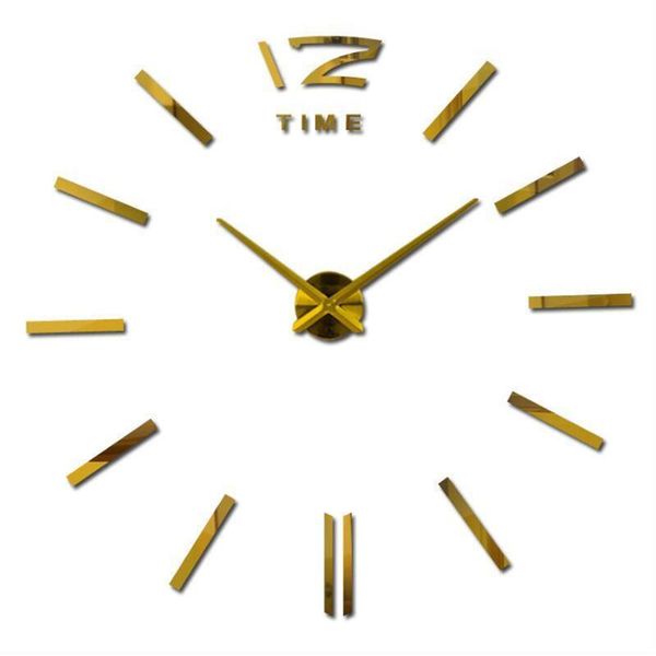 modern wall clock diy 3d sticker office living room decoration clocks