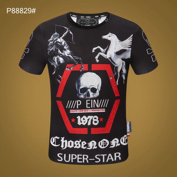 2021 summer fashion tshirt men's diamond-studded personality domineering skull slim short sleeve t-shirt #152, White;black
2021 summer fashion tshirt men's diamond-studded personality domineering skull slim short sleeve t-shirt #152, White;black