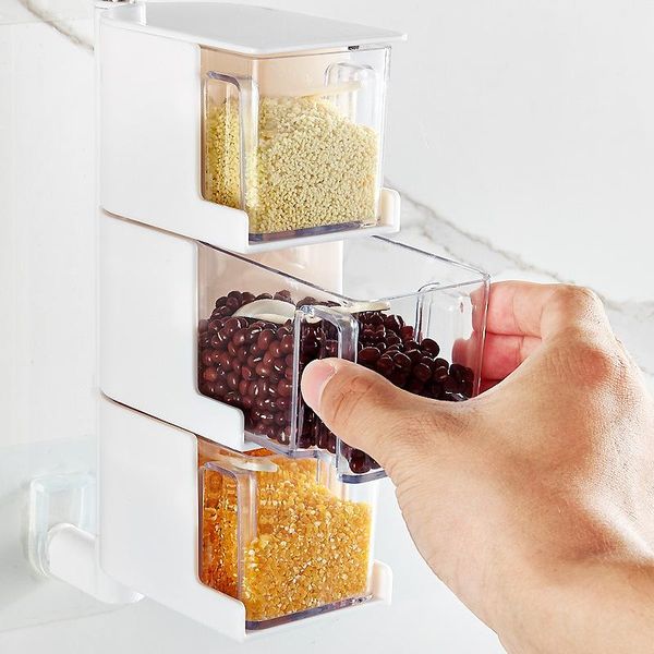 storage bottles & jars plastic and stainless steel kitchen seasoning box wall-mounted 360 degree rotatable different tiers shelf
storage bottles & jars plastic and stainless steel kitchen seasoning box wall-mounted 360 degree rotatable different tiers shelf