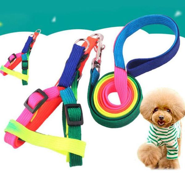 dog collars & leashes colorful rainbow pet collar harness leash soft walking lead nylon traction rope useful supplies
dog collars & leashes colorful rainbow pet collar harness leash soft walking lead nylon traction rope useful supplies