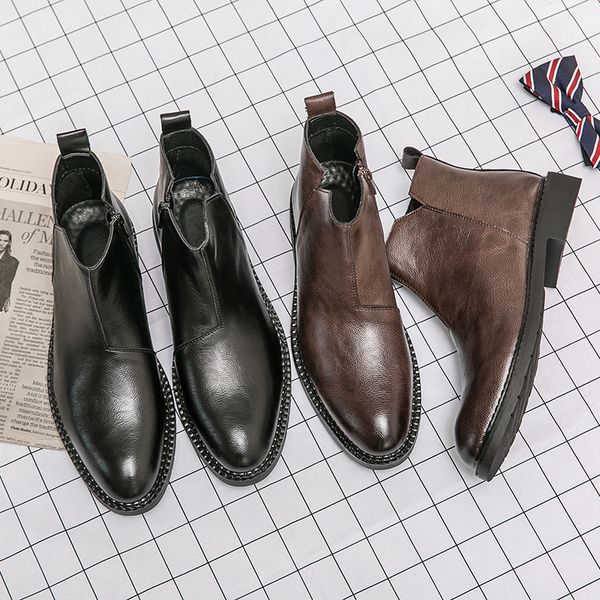2021 new men shoes ankle chelsea boots botines pu leather casual outdoors fashion classic comfortable chaussures pour hommes spring autumn r, Black
2021 new men shoes ankle chelsea boots botines pu leather casual outdoors fashion classic comfortable chaussures pour hommes spring autumn r, Black