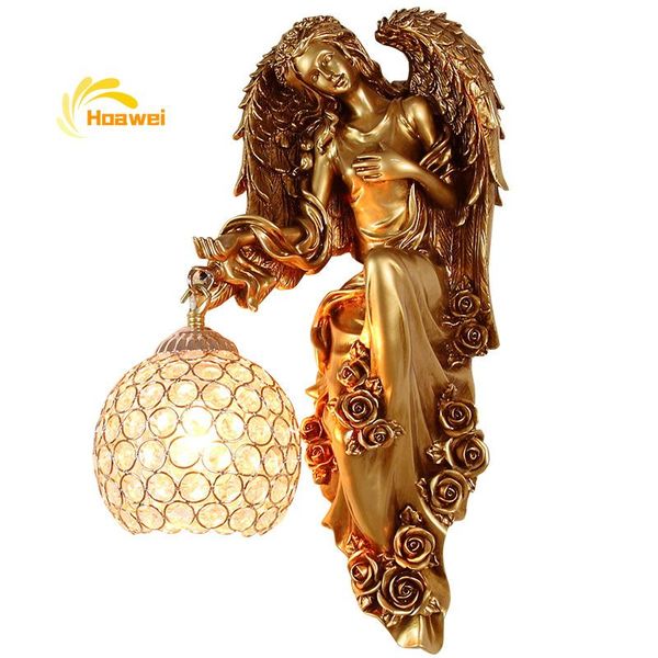 european art resin wall lamp for gold angel living room luxury light lustre crystal lampshade bedroom dining luminaire
european art resin wall lamp for gold angel living room luxury light lustre crystal lampshade bedroom dining luminaire