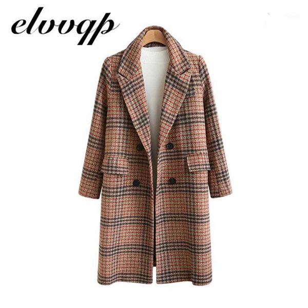 women's wool & blends woolen coat autumn winter female loose tartan plus size 4xl long women jacket high quality, Black
women's wool & blends woolen coat autumn winter female loose tartan plus size 4xl long women jacket high quality, Black