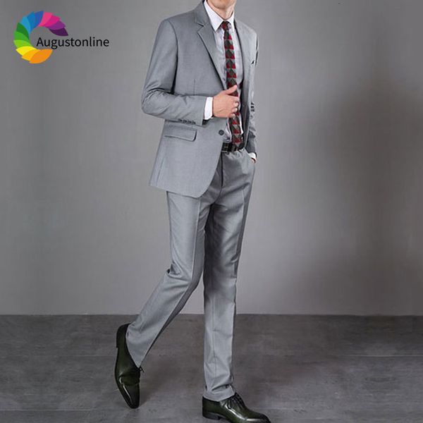 men's suits & blazers latest designs grey men suit wedding slim fit groom tuxedo business man blazer masculino 2piece jacket pants, White;black
men's suits & blazers latest designs grey men suit wedding slim fit groom tuxedo business man blazer masculino 2piece jacket pants, White;black