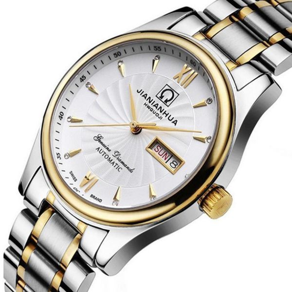 watches classic businessmen's dresses men's brand carnival automatic wrist self-winding calendar fully steel leather, Slivery;brown
watches classic businessmen's dresses men's brand carnival automatic wrist self-winding calendar fully steel leather, Slivery;brown