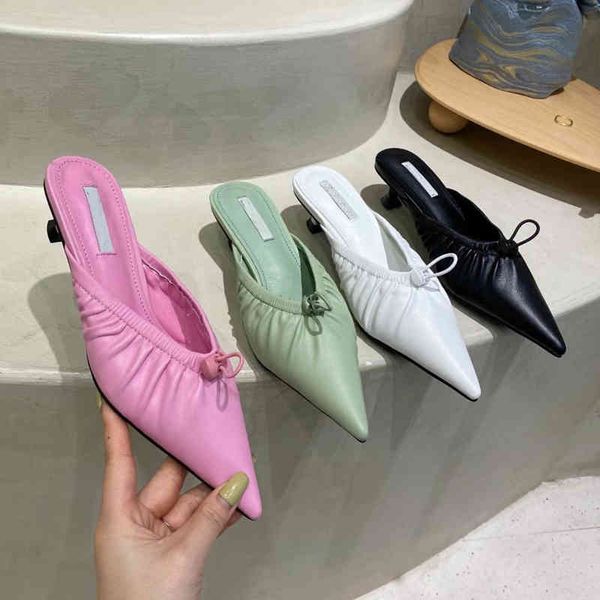 suojialun spring fashion pleated mule pointed toe slip on slipper ladies thin low heel casual sandal shoes flip flo c0407, Black
suojialun spring fashion pleated mule pointed toe slip on slipper ladies thin low heel casual sandal shoes flip flo c0407, Black