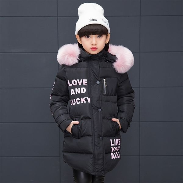 children winter jacket girl clothes cotton-padded outerwear kids warm letter thick fur collar hooded long down coats 211204, Blue;gray
children winter jacket girl clothes cotton-padded outerwear kids warm letter thick fur collar hooded long down coats 211204, Blue;gray