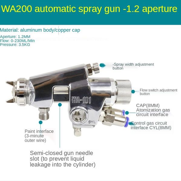 professional spray guns wa-200 gun assembly line atomizing coupon automatic 1.2/1.5/2.0/2.5/3.0/4.0mm nozzle big air sprayer
professional spray guns wa-200 gun assembly line atomizing coupon automatic 1.2/1.5/2.0/2.5/3.0/4.0mm nozzle big air sprayer