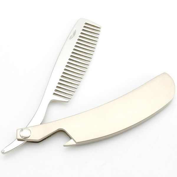 hair brushes zinc alloy folding comb men's beard styling liu hai stainless steel, Silver
hair brushes zinc alloy folding comb men's beard styling liu hai stainless steel, Silver