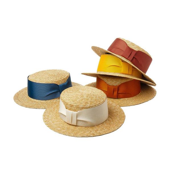 women wide brim boater hats ribbon summer beach hat natural flat straw sun dress cap fashion chapeau feminino, Blue;gray
women wide brim boater hats ribbon summer beach hat natural flat straw sun dress cap fashion chapeau feminino, Blue;gray