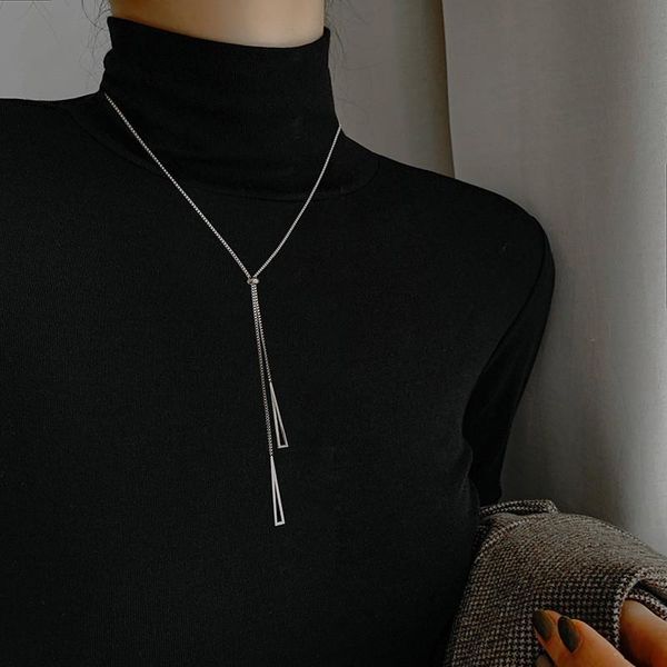 fashion metal geometry triangles pendant necklace for women bohemia long sweater chain jewelry accessories necklaces, Silver
fashion metal geometry triangles pendant necklace for women bohemia long sweater chain jewelry accessories necklaces, Silver
