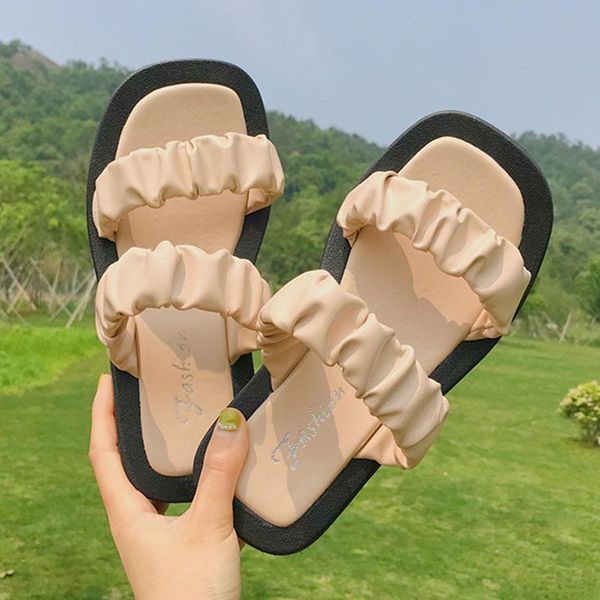 slippers 2021 summer women slipper ladies outdoor elegant folds green slides female sandals flat high heels slip on quality, Black
slippers 2021 summer women slipper ladies outdoor elegant folds green slides female sandals flat high heels slip on quality, Black