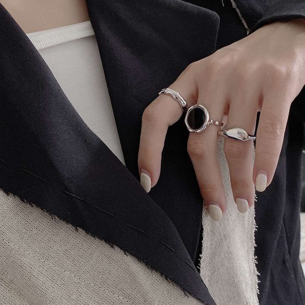 fashion personalized slub women's advanced design cool wind irregular smooth dripping ring, Black
fashion personalized slub women's advanced design cool wind irregular smooth dripping ring, Black