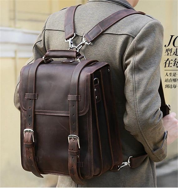 backpack 100% genuine leather men bag crazy horse men's casual travel lapbags vintage school backpacks
backpack 100% genuine leather men bag crazy horse men's casual travel lapbags vintage school backpacks