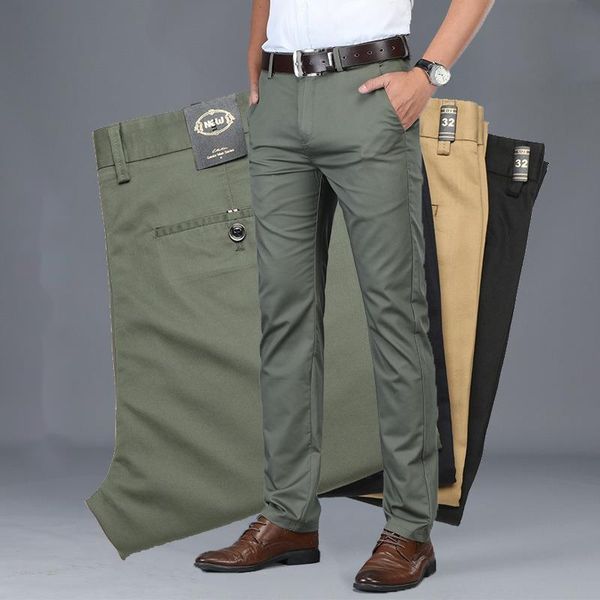 men's pants thin ice silk men spring summer straight trousers loose fashion wrinkle elastic high waist business casual, Black
men's pants thin ice silk men spring summer straight trousers loose fashion wrinkle elastic high waist business casual, Black
