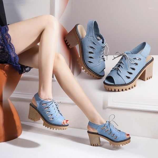 dress shoes brand lace-up platform gladiator sandals women 2021 summer large size 34-43 denim high heels woman, Black
dress shoes brand lace-up platform gladiator sandals women 2021 summer large size 34-43 denim high heels woman, Black