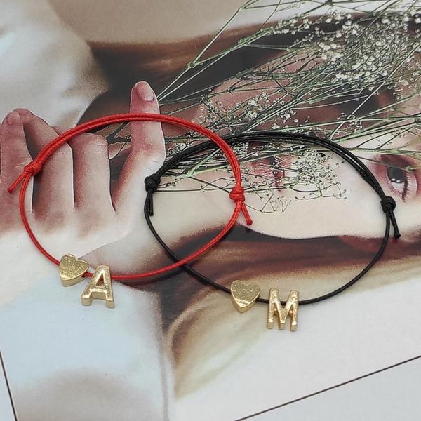 charm bracelets gold color tiny heart initials name letter bracelet for women men lucky string rope red couple gifts, Golden;silver
charm bracelets gold color tiny heart initials name letter bracelet for women men lucky string rope red couple gifts, Golden;silver