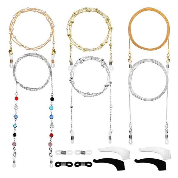 pendant necklaces 1 set of delicate beaded eyeglasses chains anti-lost ropes for glasses, Silver
pendant necklaces 1 set of delicate beaded eyeglasses chains anti-lost ropes for glasses, Silver