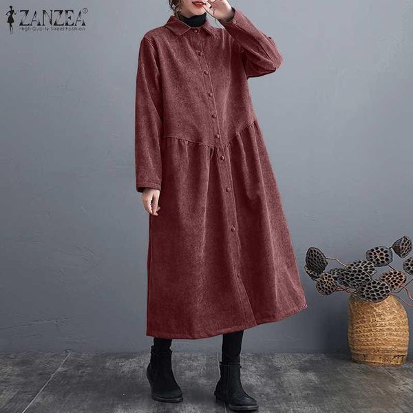 elegant corduroy shirt dress women's spring sundress zanzea casual long sleeve mid-claf vestidos female button robe plus size dresses, Black;gray
elegant corduroy shirt dress women's spring sundress zanzea casual long sleeve mid-claf vestidos female button robe plus size dresses, Black;gray