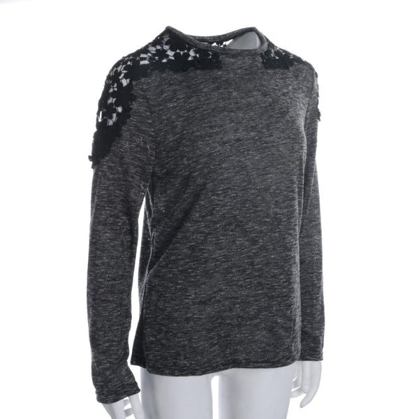 women's t-shirt long sleeve t-shirt, lace patchwork solid color round neck , casual simple style tee shirt, White
women's t-shirt long sleeve t-shirt, lace patchwork solid color round neck , casual simple style tee shirt, White